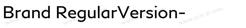 Brand RegularVersion字体转换